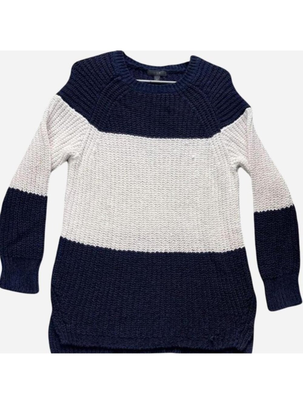 J.Crew navy and white sweater Size XXS